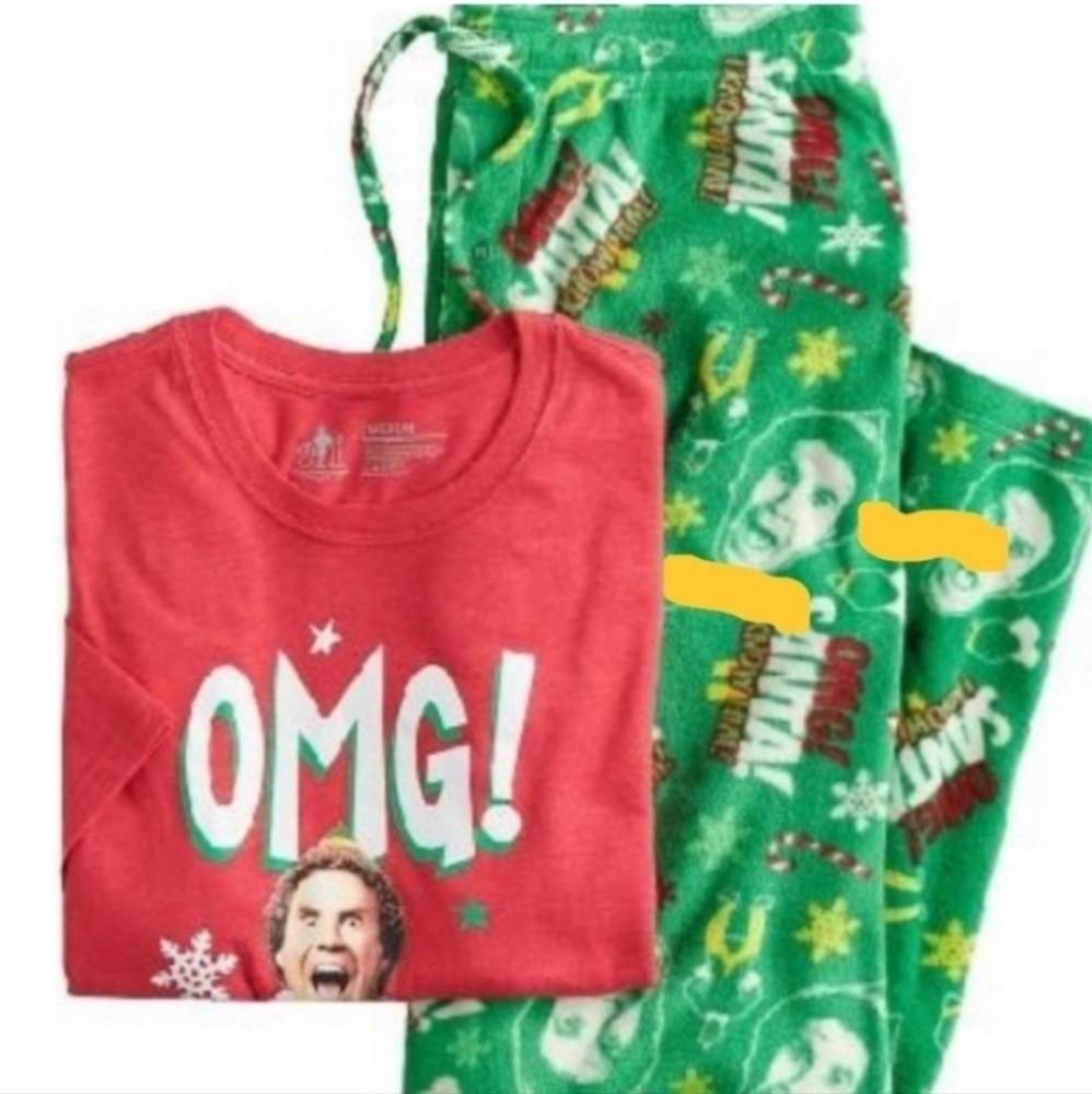Elf will Ferrell omg santa mens pjs sleepwear pajamas boxed new